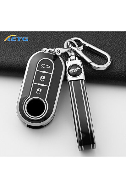 Choice7 Black A SetC Car Key Case Cover For Fiat 500 Ducato Panda 500L Punto ...