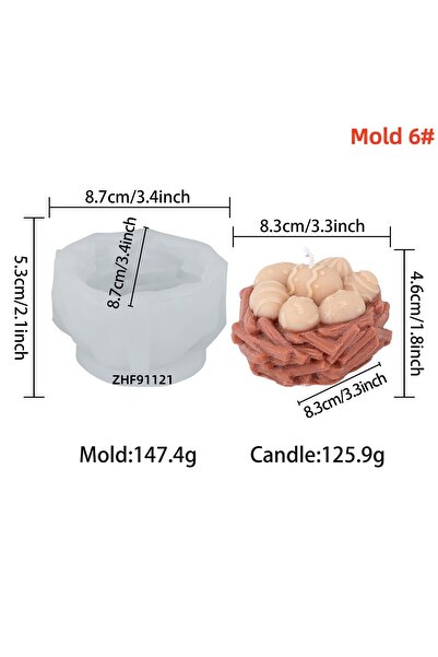 Choice1 قالب سيليكون لصنع الشموع على شكل أرنب عيد الفصح، ثلاثي الأبعاد، سلة أ...