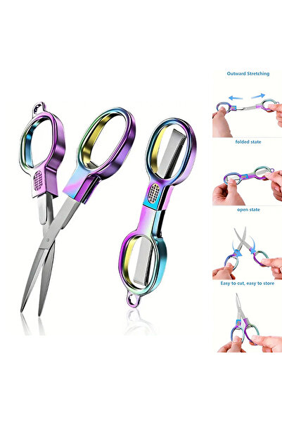 Choice Stainless Steel Embroidery Needlework Scissors Sewing Folding Scissors...