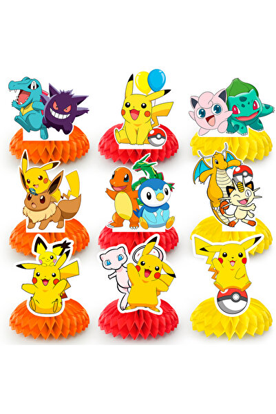 Choice قطع تزيين أخرى (٩ قطع) قطع تزيين طاولة عيد ميلاد بوكيمون (٩ قطع) قطع ت...