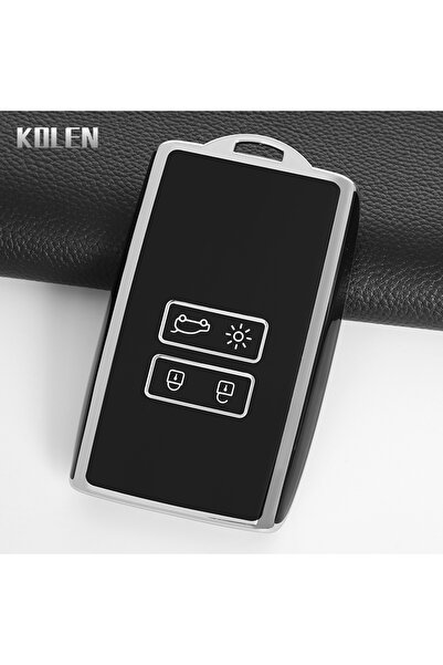 Choice3 غطاء مفتاح سيارة أنيق من مادة TPU باللون الأسود، متوافق مع سيارات رين...