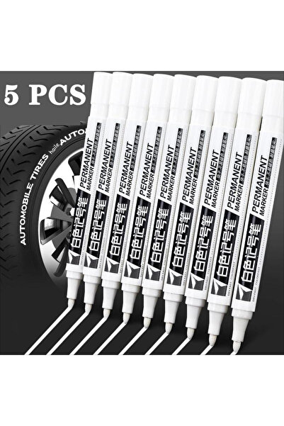 Choice 5pcs 1/3/5PCS Waterproof Metal Marker Permanent White Paint Pen Washin...