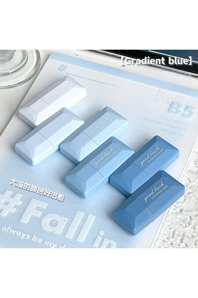 Choice Gradient Blue 6 Pcs Correction Tape Gradient Color Series Instagram St...