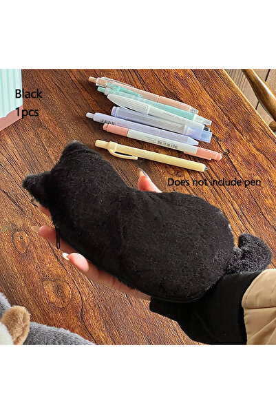 Choice Black 1pcs 1Pcs Cat Silhouette Pencil Case Soft Touch Cute Lightweight...