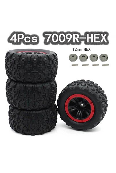Choice 7009R-HEX، 4 قطع، عجلات مانعة للانزلاق 85 مم، سداسية 12 مم، لسيارات ال...