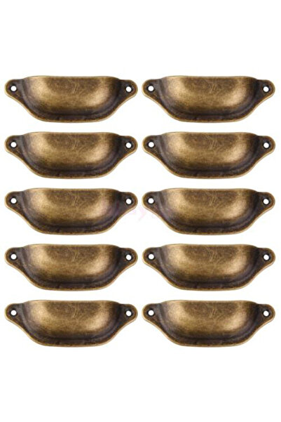 Choice مجموعة مقابض سحب أثاث نحاسية عتيقة لأدراج الخزائن، 10 قطع، جديدة تمامً...