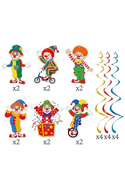 Choice F0580 قلادة حلزونية لتزيين حفلات عيد الميلاد بطابع السيرك والمهرجين، م...