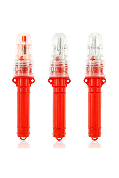 Choice 3 قطع من مشاعل بحرية حمراء للقوارب، عوامة لجذب الأسماك، طوق نجاة مزود ...