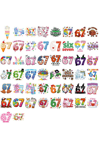 Choice 50pcs 50/100PCS Funny 67 Six Seven Stickers 67 DIY Stickers Scrapbooki...