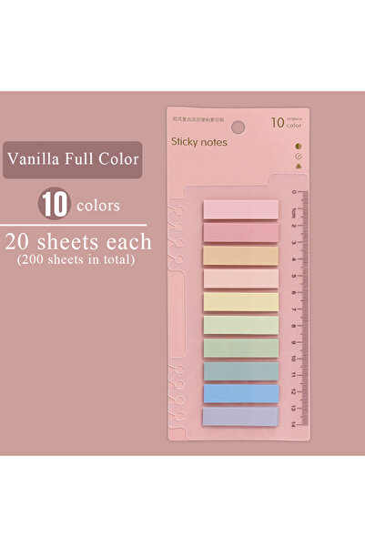 Choice فانيليا - 200 ورقة ملونة/قطعة، علامات صفحات ملونة، علامات صفحات، فهرسة...