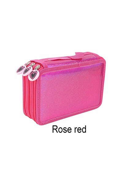 Choice BDX-1133-3 Cute Heart Shape Glossy Pencil Case,Multi-layer Separation ...