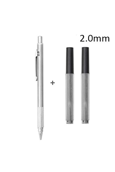 Choice قلمان رصاص معدنيان ميكانيكيان، مقاس 2.0 مم، بديل لأقلام الرصاص الميكان...