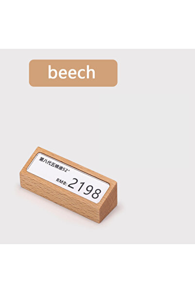 Choice Dark Grey Solid wood price display board, table sign, wooden price boa...