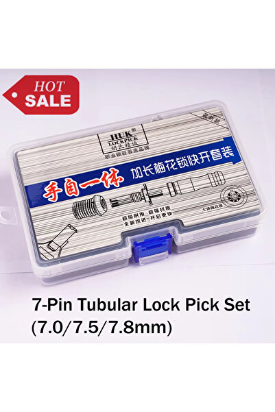 Choice HUK Professional 7-Pin Tubular Lock Pick Set (7.0/7.5/7.8mm) - High-St...