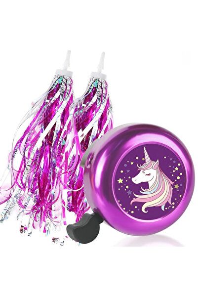 Choice Unicorn A 1set 1set of Kids Bicycle Bells with Ribbons Cute Girls Bike...