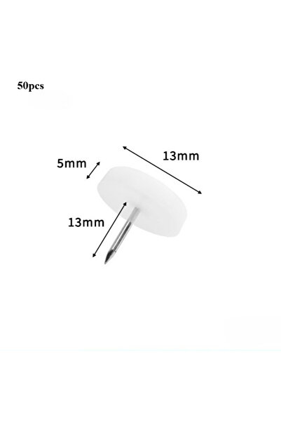 Choice 13mm 50/100 White Nylon Wooden Chair Table Furniture Leg Bottom Feet P...