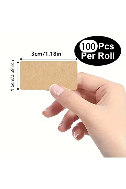 Choice Ivory For Office & Packaging: Roll of 100 Self-Adhesive Kraft Paper La...