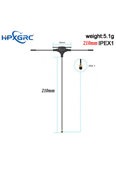 Choice هوائي IPEX1-210mm HPXGRC ثنائي النطاق 915 ميجاهرتز/2.4 جيجاهرتز، مستقب...