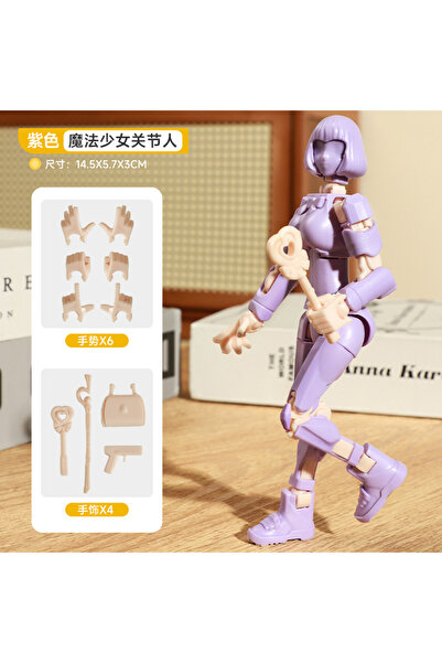 Choice5 دمية محاربة فتاة سحرية جديدة بلون بنفسجي، لعبة مجمعة، نموذج فتاة أنمي...