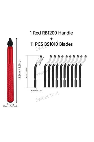 Choice3 مجموعة أدوات إزالة النتوءات RB1200 X BS1010 من سلسلة RB1200 مع شفرات ...