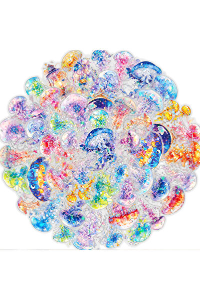 Choice 30 قطعة من ملصقات قناديل البحر الحالمة من عالم المحيط بالليزر، ملصقات ...