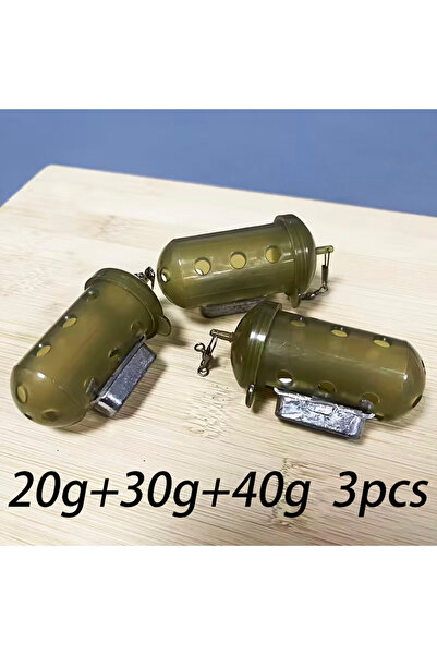 Choice Qiu 20G30G40G 3Pcs Cylindrical Fishing Bait Cage, Ventilation Holes - ...