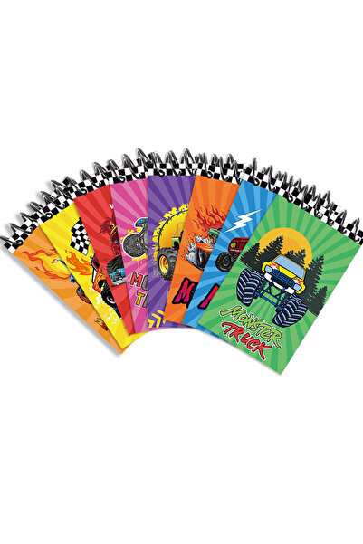 Choice XQ011-8pcs 8 PCS Monster Truck Mini Notebook Spiral Pocket Notebooks M...