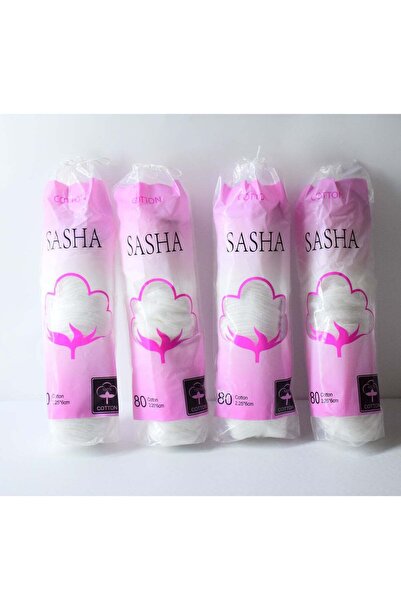 SASHA 4 Packs of 80 Cotton Pads White