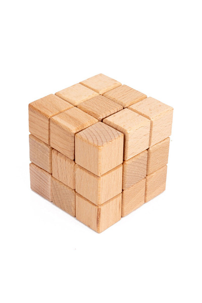 Choice ألعاب مونتيسوري التعليمية الخشبية الطبيعية، أحجية مكعبات سوما، مكعب ري...