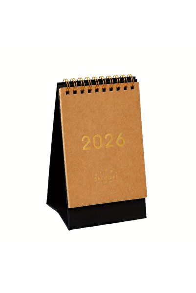 Choice مفكرة مكتبية صغيرة الحجم من ورق كرافت، بتصميم كلاسيكي، لعامي 2025-2026...