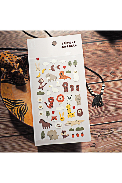 Choice B6029 ملصقات ورقية لحديقة حيوانات بونيتو ​​الكورية المستورد، بتصميم حي...