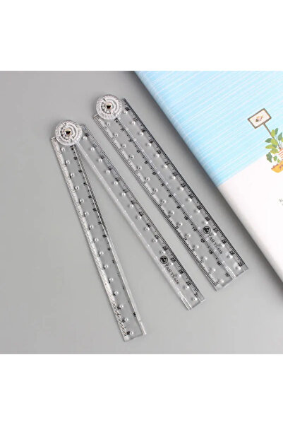 Choice قطعتان من المسطرة البلاستيكية الشفافة القابلة للطي والمصنوعة من الأكري...