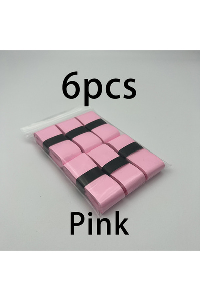 Choice Pink 6pcs 6/10-piece set of badminton grip anti slip straps, tennis ra...