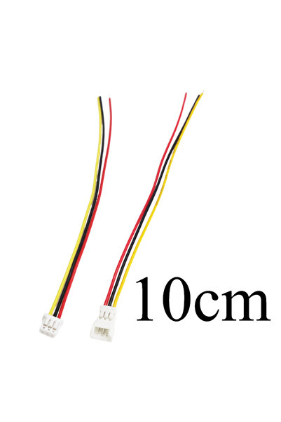Choice قابس ثلاثي الأطراف - 10 أزواج - JST1.25، 10 أزواج، 28AWG، ذكر/أنثى، JS...