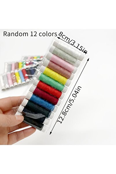 Choice 12pcs 12-Piece Sewing Thread Set (39 Random Colors) - DIY Kit for Begi...