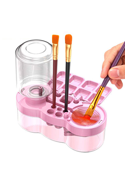 Choice Pink 4 in 1 Paint Brush Cleaner Tools Multifunctional Palette Brush Ri...