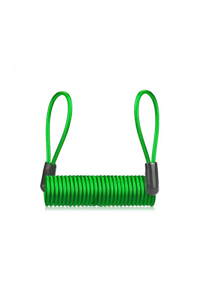 Choice green Bike Spring Cable Lock Anti-Theft Rope Alarm Disc Lock Bicycle S...