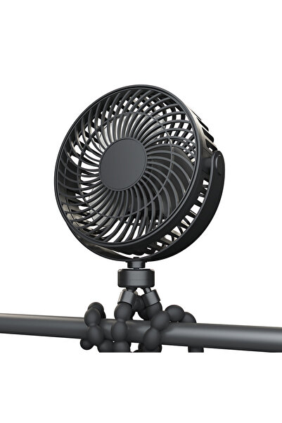 Choice black Portable Small Stroller Fan With Flexible Tripod Clip USB Rechar...