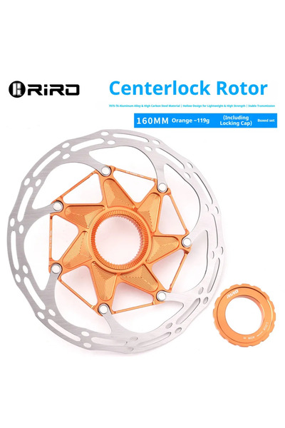 Choice قرص فرامل مركزي من نوع RIRO، برتقالي اللون، قطعة واحدة، مقاس 140 مم/16...