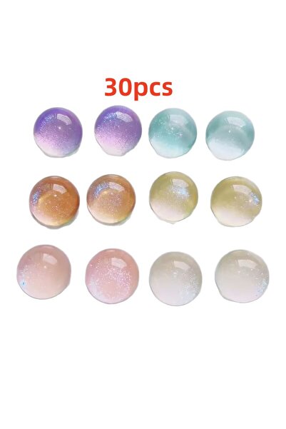 Choice 30pcs 10/30pcs Decorative Thumbtacks with Glitter: Clear Semi-Circle P...