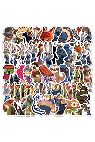 Choice ٥٤ قطعة ٦٠ قطعة ملصقات ديزني المتحركة من فيلم زوتوبيا جودي هوبس نيك وا...