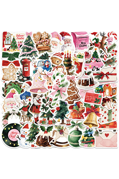 choice2 50PCS 10/30/50pcs Retro Christmas Aesthetic Cartoon Stickers Funny Gr...