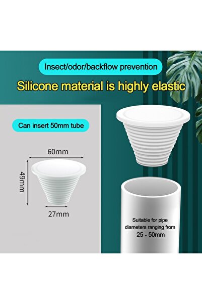 Choice9 W2 Durable Silicone Sewer Pipe Sealing Ring Water Pipe Plug Useful An...