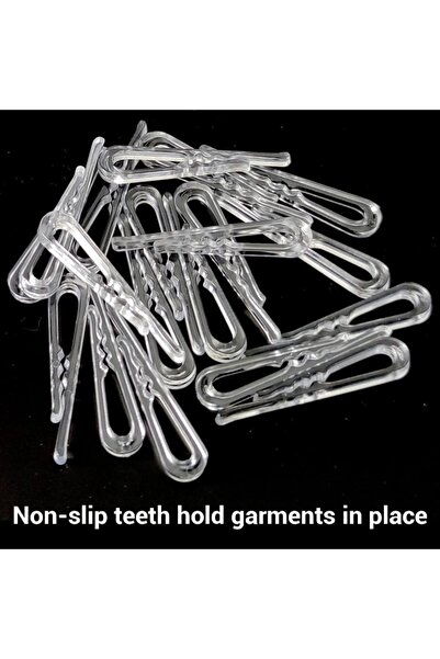 Choice 200 قطعة - 38 مم، مشابك تمساح جديدة بأسنان، مشابك بلاستيكية شفافة قابل...