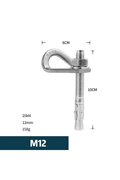 Choice M12-Point Rock Climb Fastening Piton Nut Outdoor Anchor Bolt Hanger Pl...