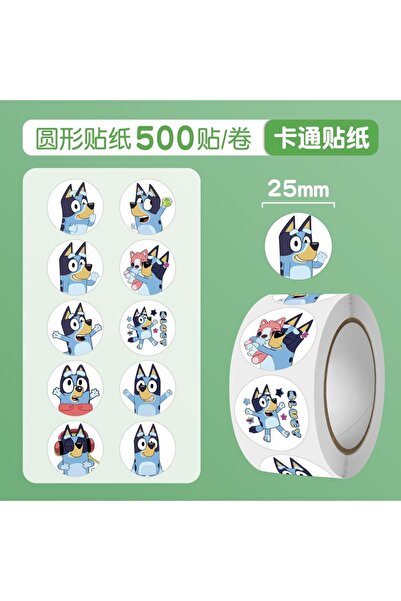 Choice 500 قطعة/لفة ملصقات كرتونية لعائلة بلووي، ملصقات بلاستيكية لتزيين أجهز...