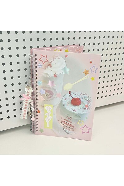 Choice ألبوم تخزين ملصقات صيفي بافي A5، بتصميم طعام، مناسب لسجل القصاصات، حجم...