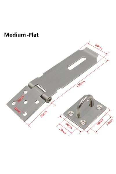 Choice Medium-Flat Padlk Hasp Door Clasp Lk 90 Degree Right Angle Shed Gate L...