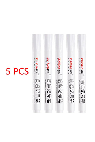 Choice 5 pieces 1-10 Pcs White Marker Pens 2.0mm Oily Waterproof White Gel Pe...