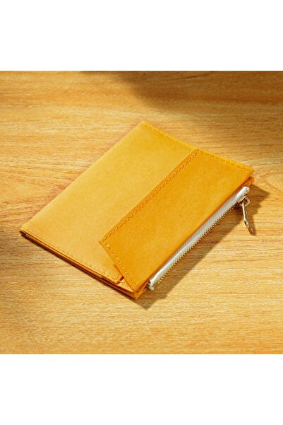 Choice5 Passport-Mustard Zipper File Storage Bag for Travel Notebook Washable...